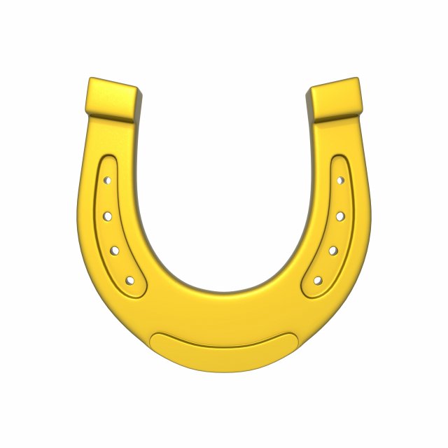 horseshoe cartoon 3D Model .c4d .max .obj .3ds .fbx .stl .blend 