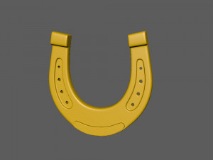 horseshoe cartoon 3D Model
