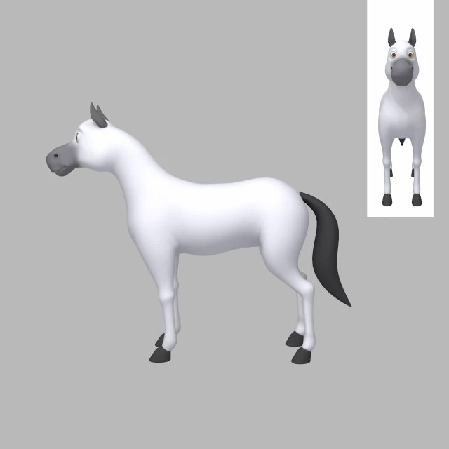 desenho de cavalo Modelo 3D .c4d .max .obj .3ds .fbx .stl .blend 