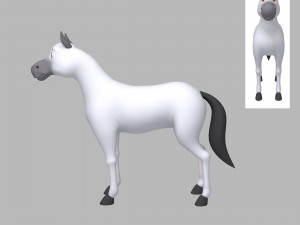 horse cartoon 3D Model