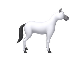 horse cartoon Modelo 3D