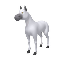 horse cartoon Modelo 3D