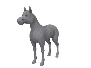 horse cartoon Modelo 3D