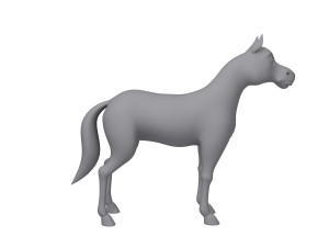 horse cartoon Modelo 3D
