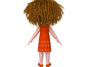 girl 05 cartoon 3D Модель