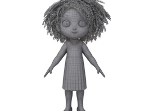 girl 05 cartoon 3D Модель