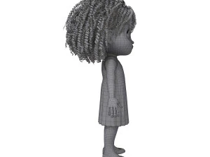 girl 05 cartoon 3D Model