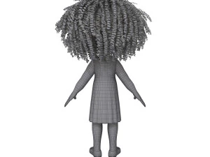 girl 05 cartoon 3D Model