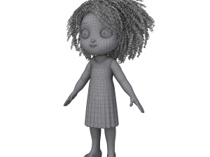 girl 05 cartoon 3D Модель