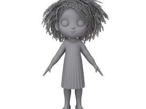 girl 05 cartoon 3D Модель