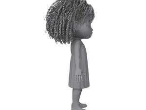 girl 05 cartoon 3D Model