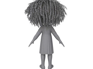 girl 05 cartoon 3D Model