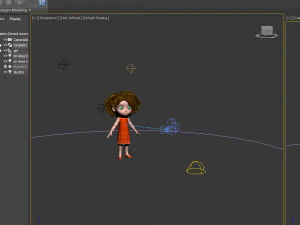 girl 05 cartoon 3D Model