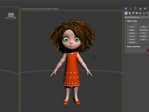 girl 05 cartoon 3D Модель