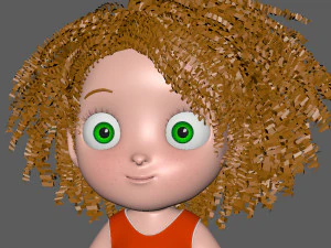 girl 05 cartoon 3D Model