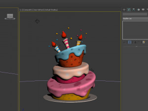 birthday cake 02 cartoon Modello 3D
