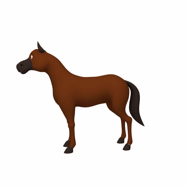 horse cartoon 02 Modelo 3D .c4d .max .obj .3ds .fbx .stl .blend 