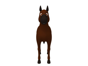 horse cartoon 02 Modelo 3D