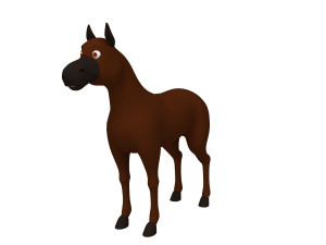horse cartoon 02 Modelo 3D