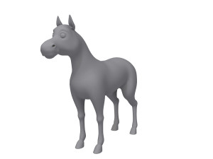 horse cartoon 02 Modelo 3D