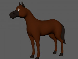 horse cartoon 02 Modelo 3D