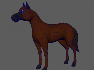 horse cartoon 02 Modelo 3D