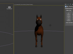 horse cartoon 02 Modelo 3D