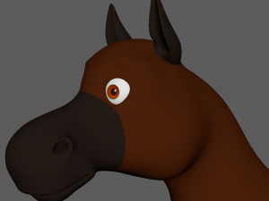 horse cartoon 02 Modelo 3D