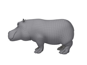 hippopotamus cartoon Modelo 3D