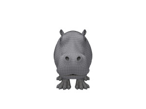 hippopotamus cartoon Modelo 3D
