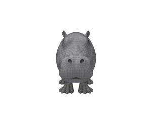 hippopotamus cartoon 3D Model