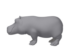 hippopotamus cartoon Modelo 3D