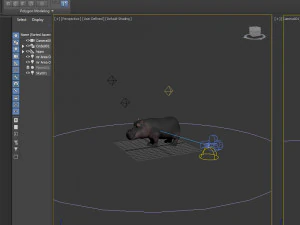 hippopotamus cartoon 3D Model