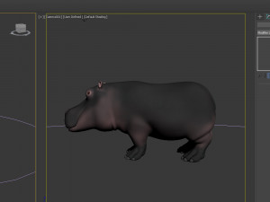 hippopotamus cartoon Modelo 3D