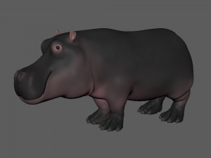 hippopotamus cartoon Modelo 3D