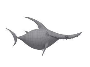 shark cartoon Modèle 3D