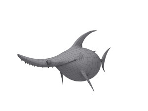 shark cartoon Modèle 3D