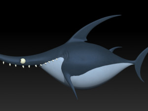 shark cartoon Modèle 3D