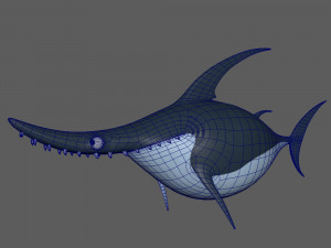 shark cartoon Modèle 3D