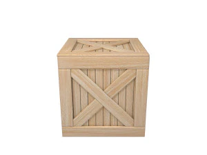 Wooden box 3D Model