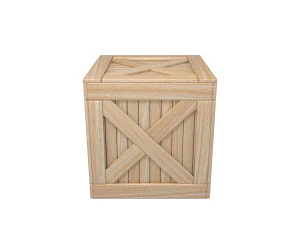 Wooden box 3D Model