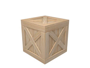 Wooden box 3D Model
