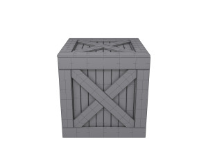 wooden box 3D मॉडल