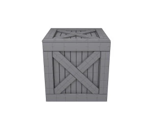 Wooden box 3D Model
