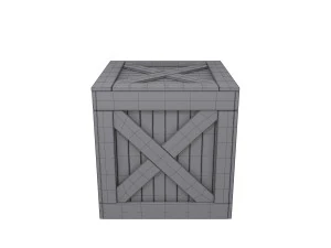 Wooden box 3D Model
