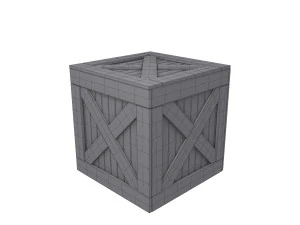 Wooden box 3D Model