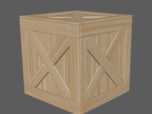 Wooden box 3D Model