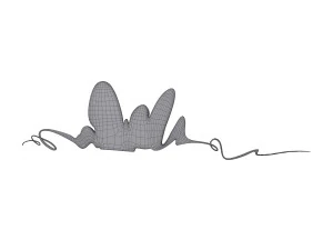 nuvola 04 cartone animato Modello 3D