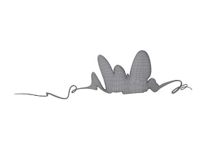 nuvola 04 cartone animato Modello 3D