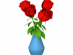 roses cartoon 3D 모델